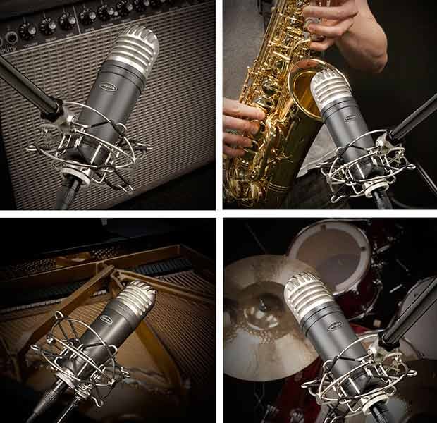 MT101 in use with guitars, horns, pianos, drums